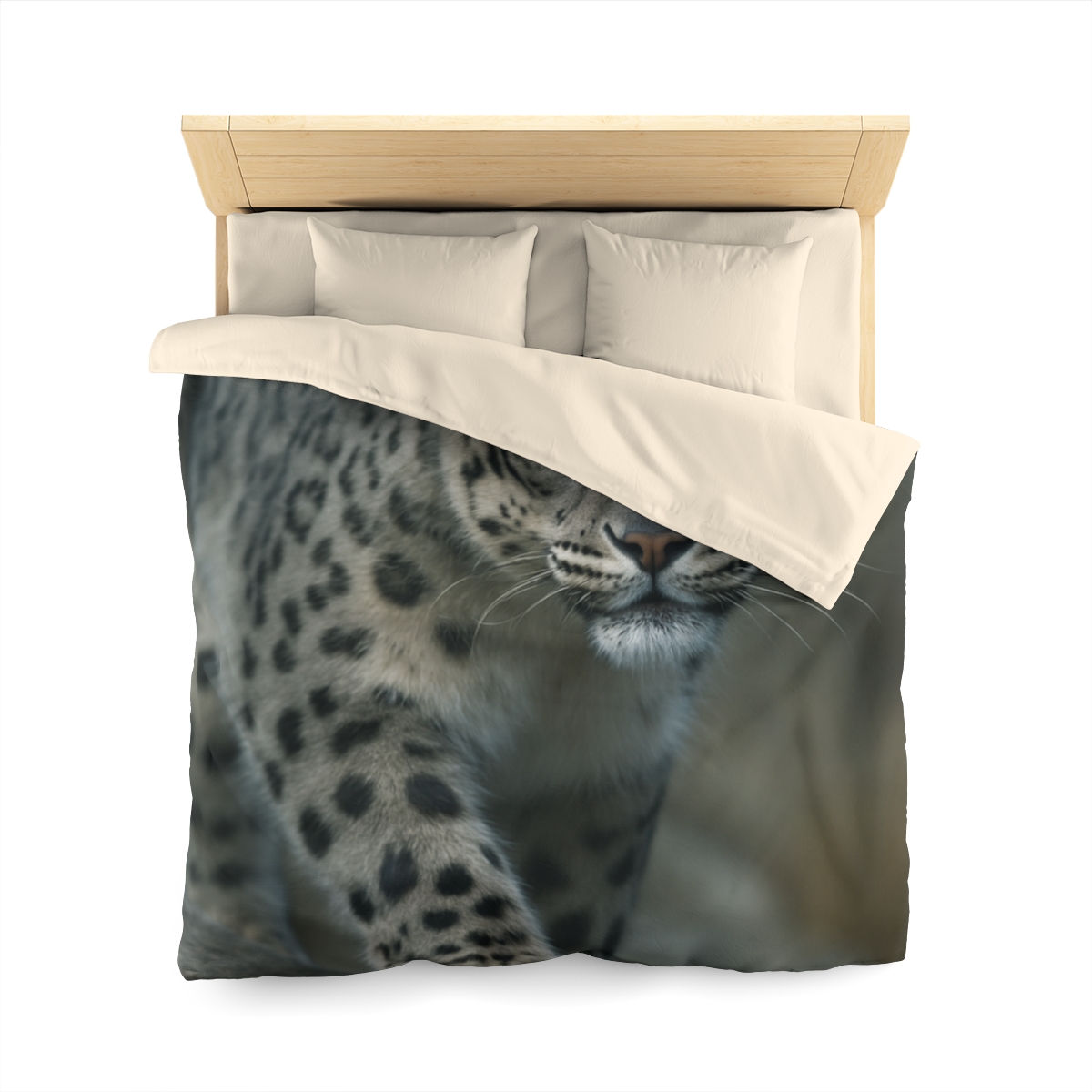 Starlit Sprint Snow Leopard soft comforter duvets
