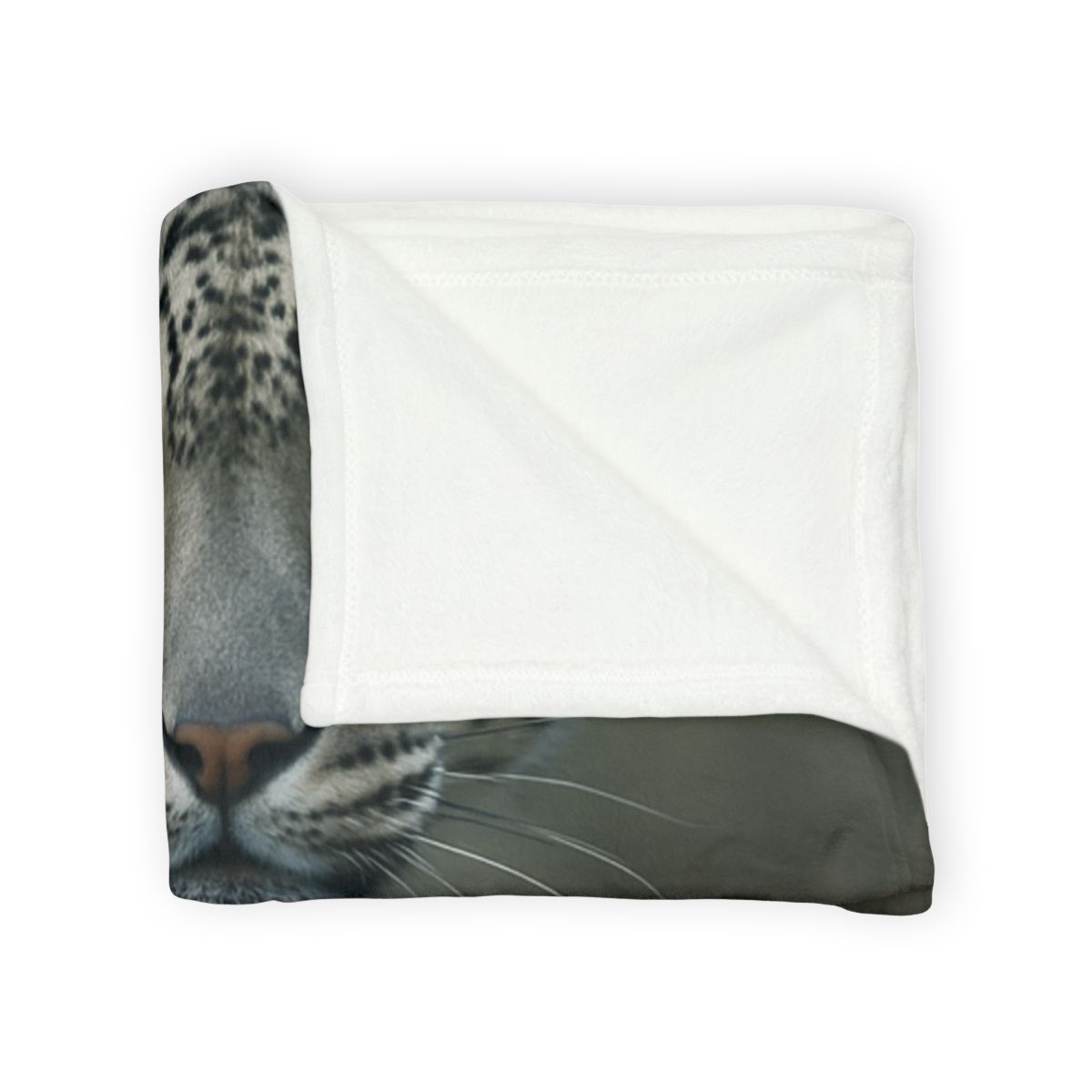 Starlit Sprint Snow Leopard soft fleece blankets