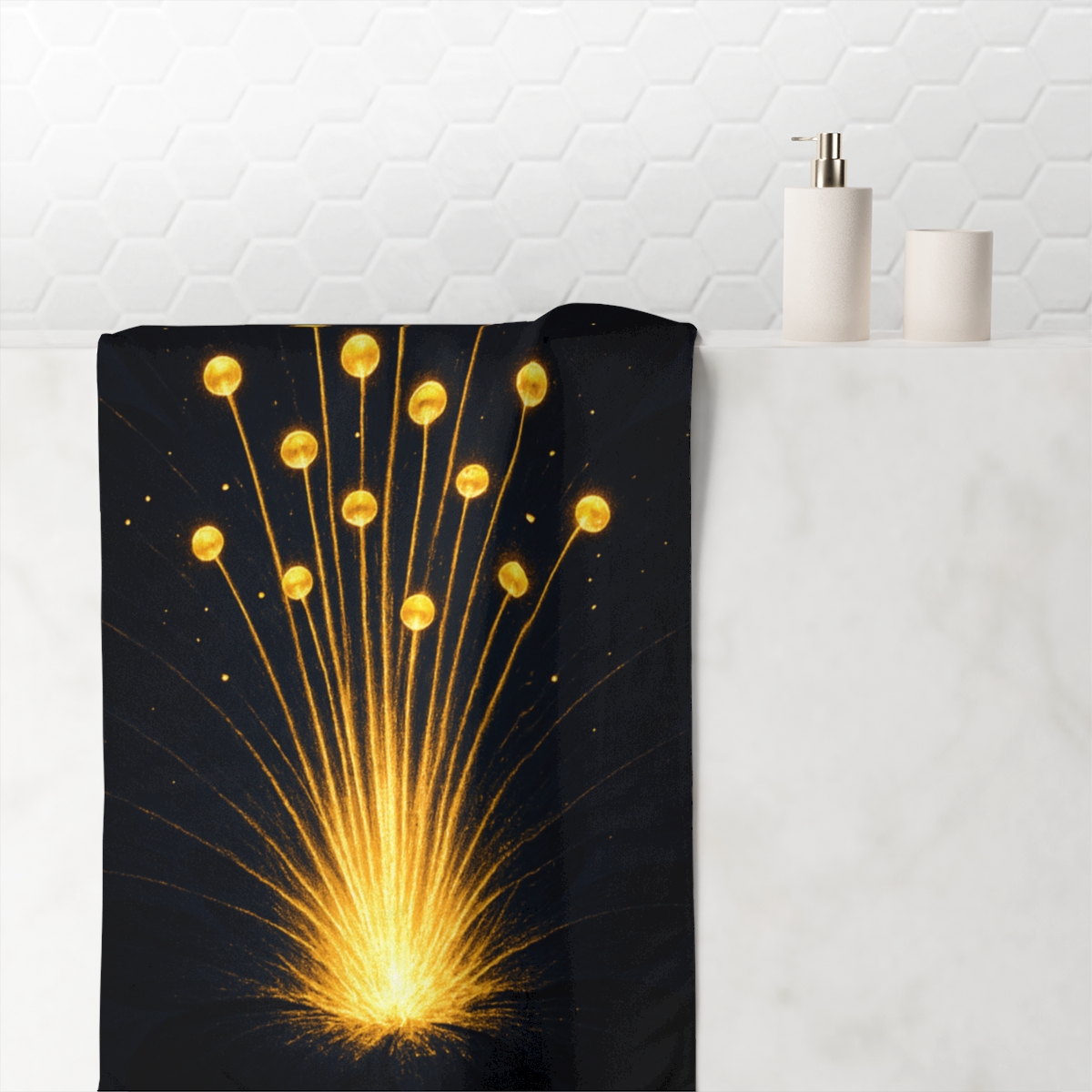 Starlit Stamen Burst unique gift towels