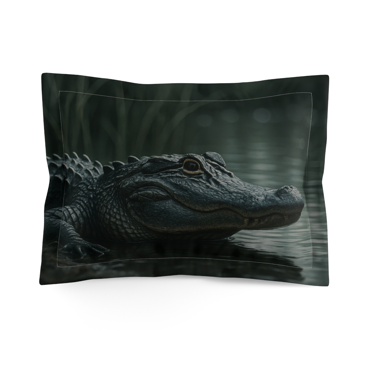 Starlit Stillness American Alligator designer printed pillows