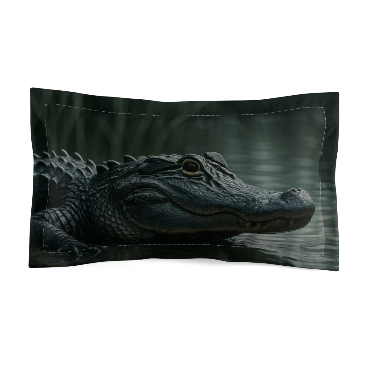 Starlit Stillness American Alligator designer printed pillows