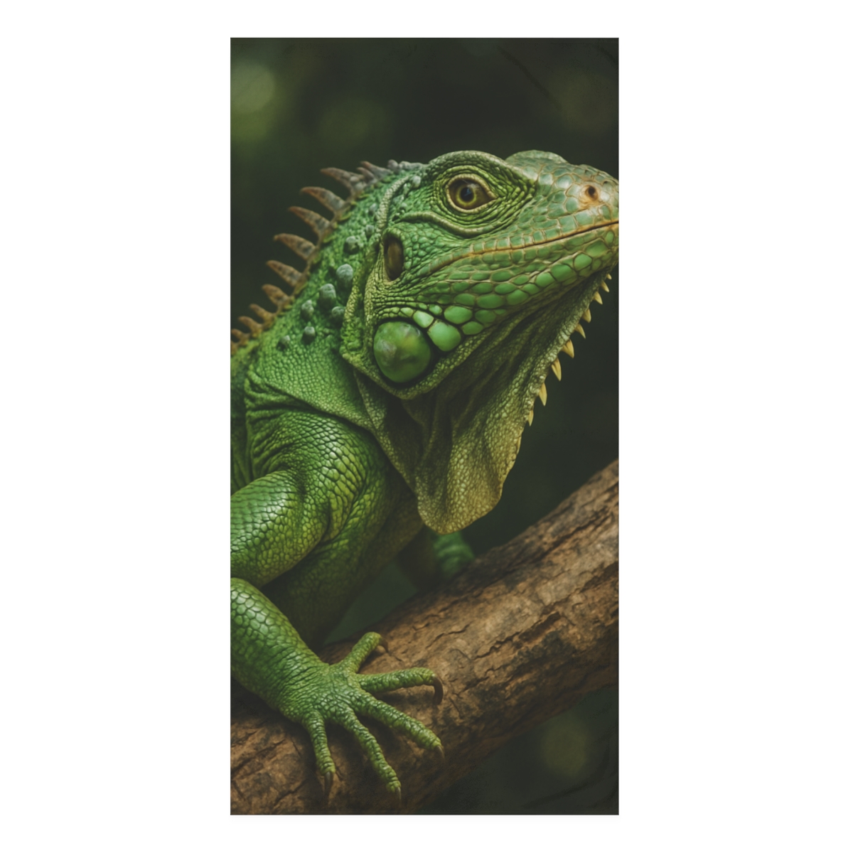 Starlit Stillness Green Iguana soft cotton towels