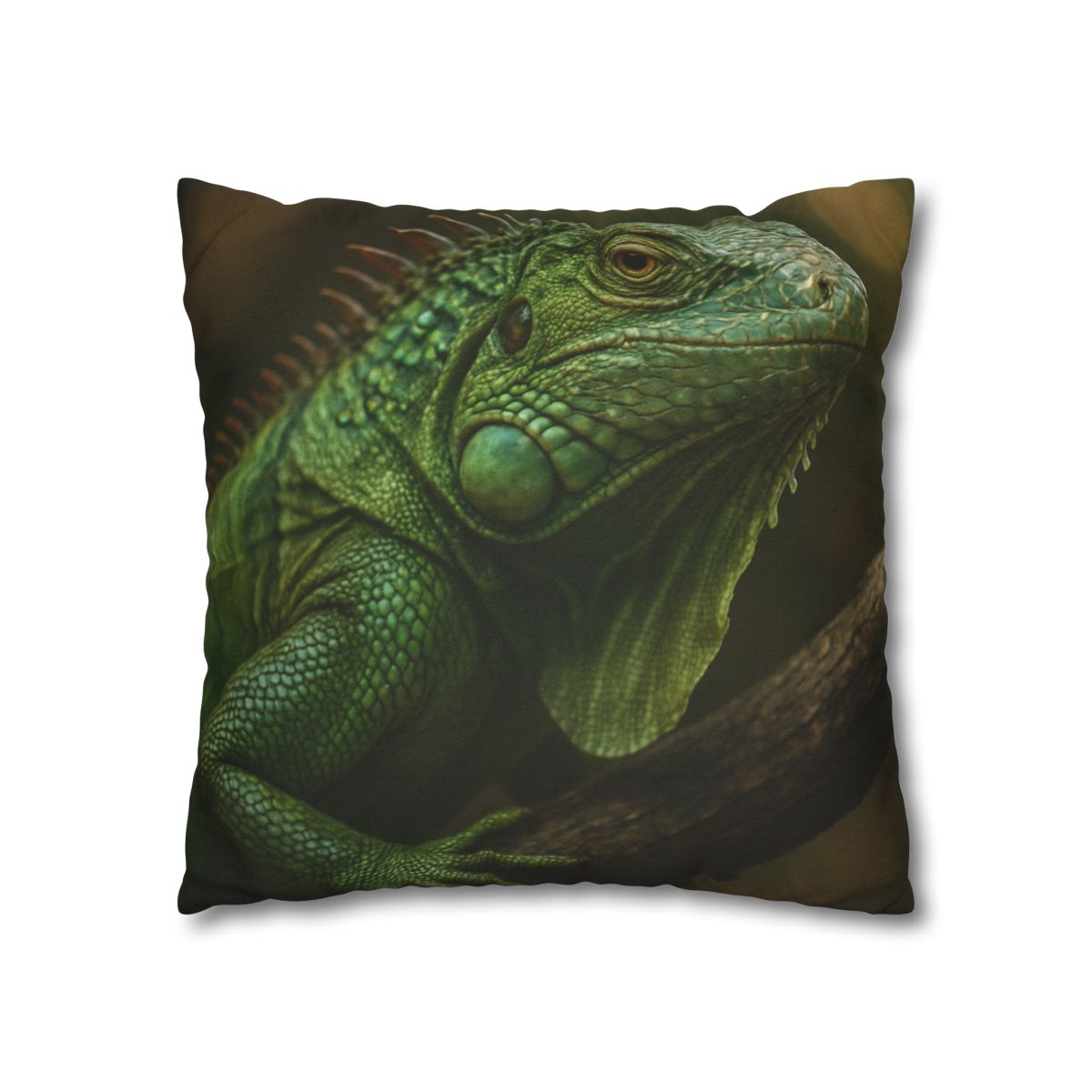 Starlit Stillness Green Iguana trendy patterned pillow cases