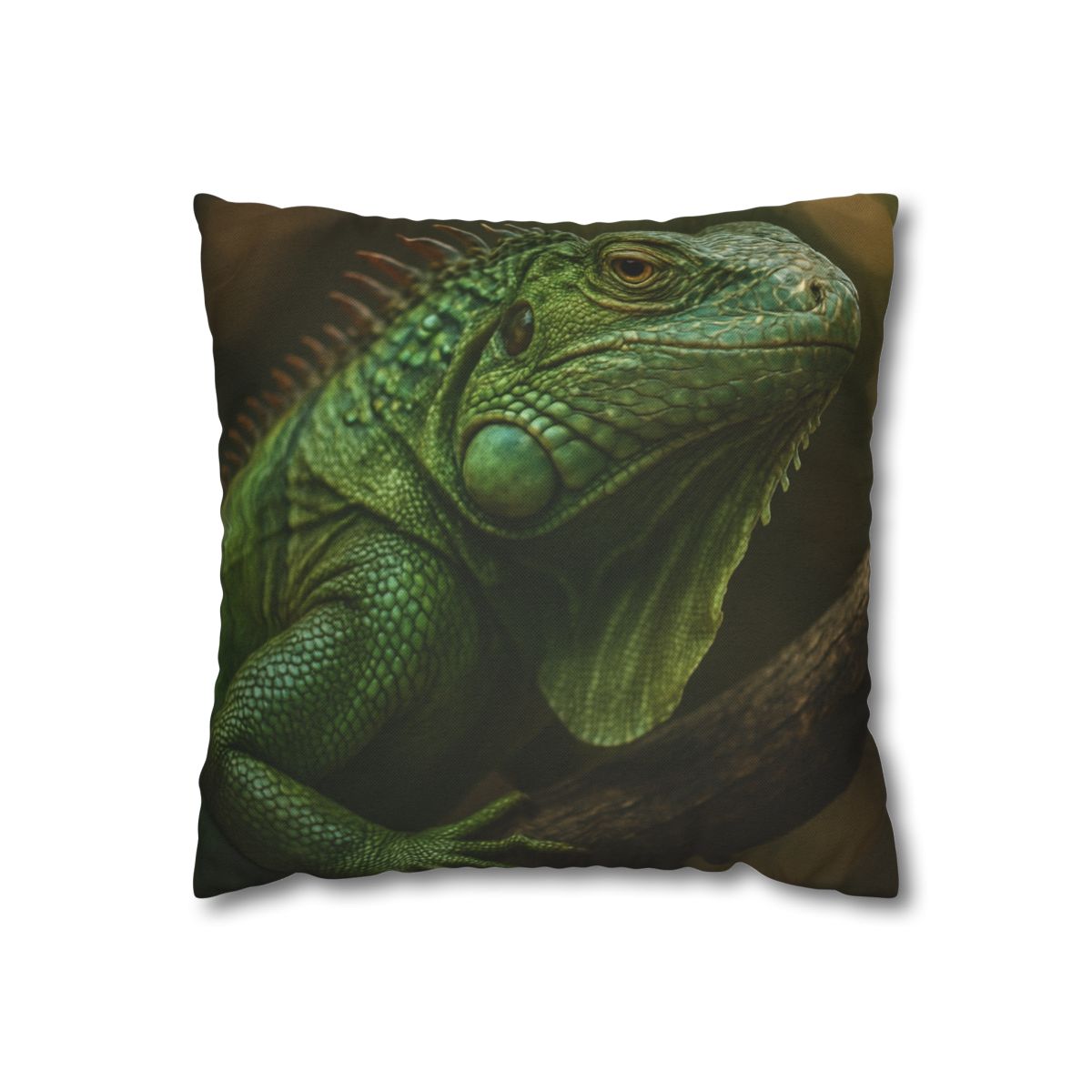 Starlit Stillness Green Iguana trendy patterned pillow cases
