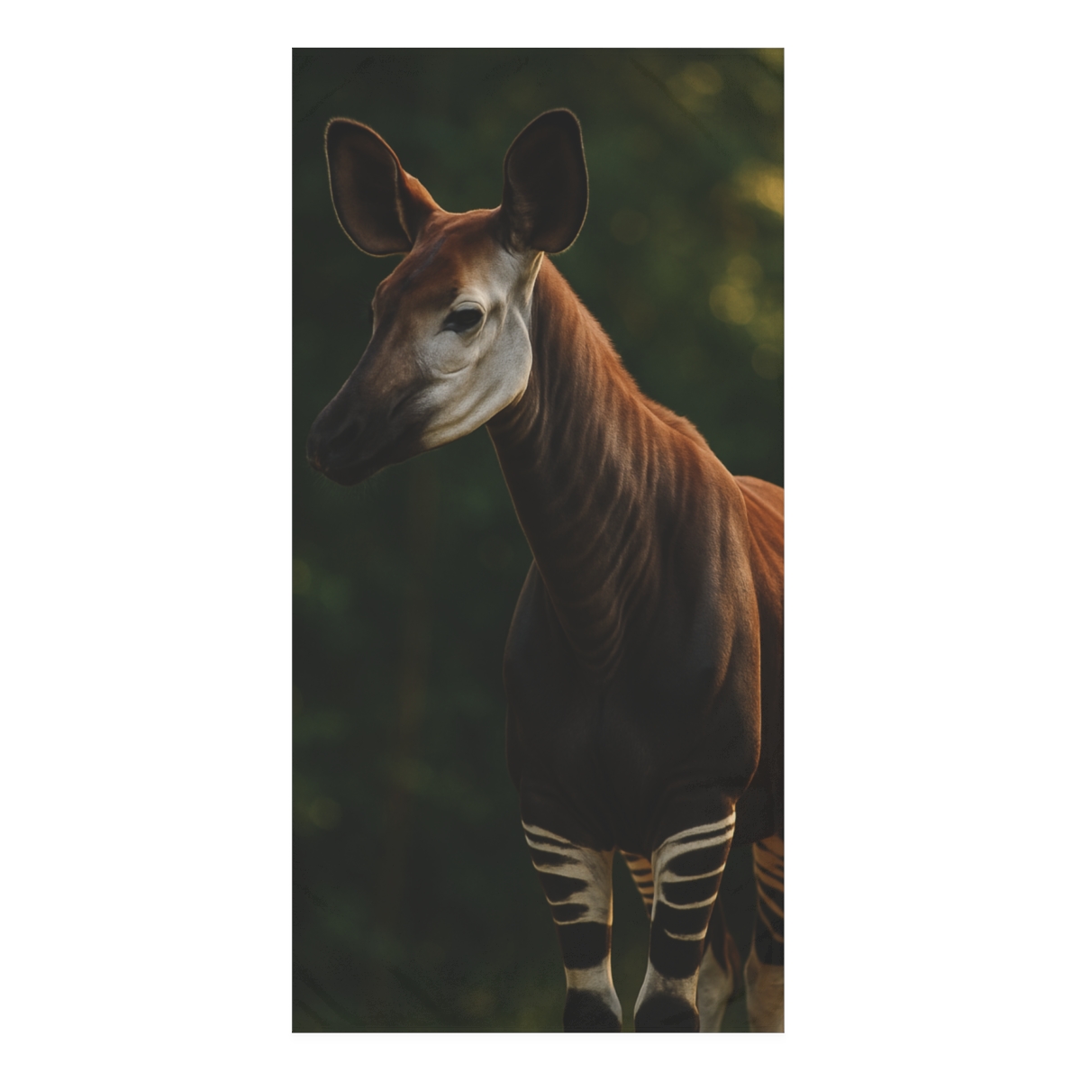 Starlit Stillness Okapi designer printed towels