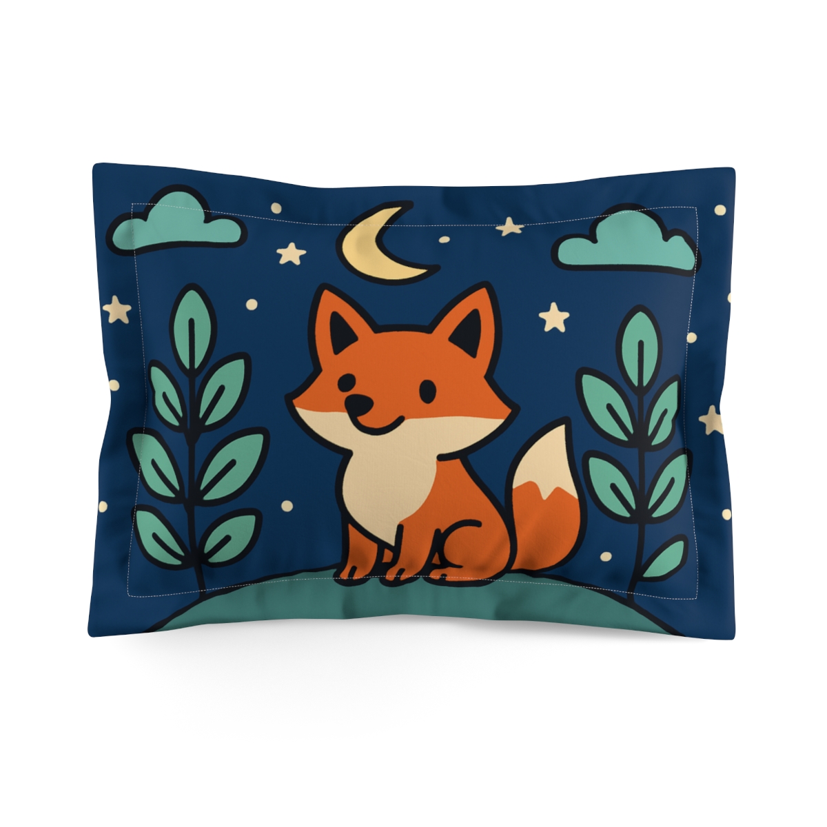 Starry Forest Fox personalized decorative pillows