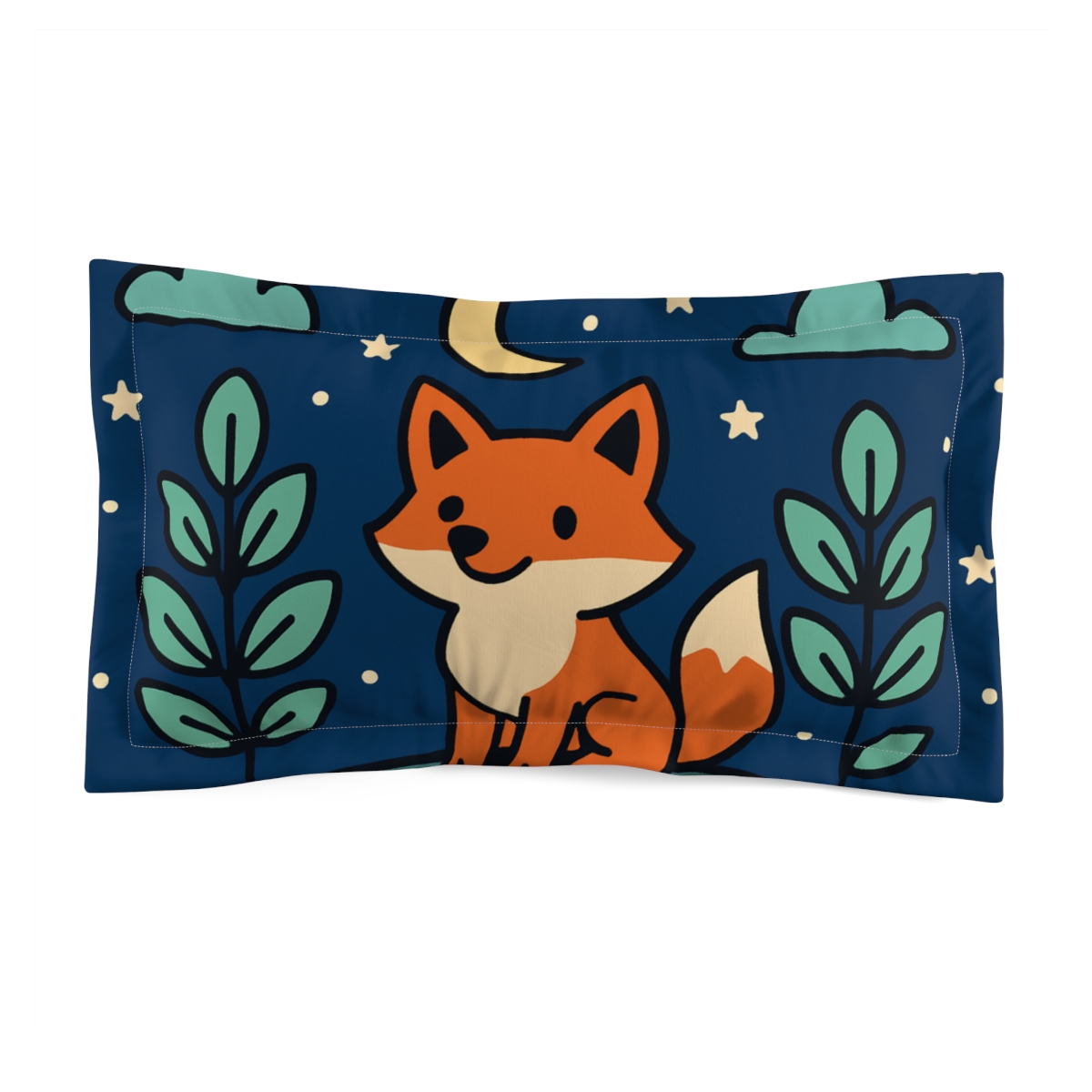 Starry Forest Fox personalized decorative pillows