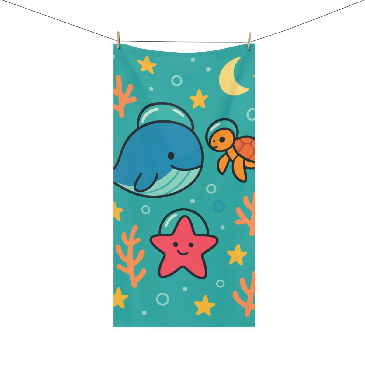 Starry Ocean Explorers comfortable face towels