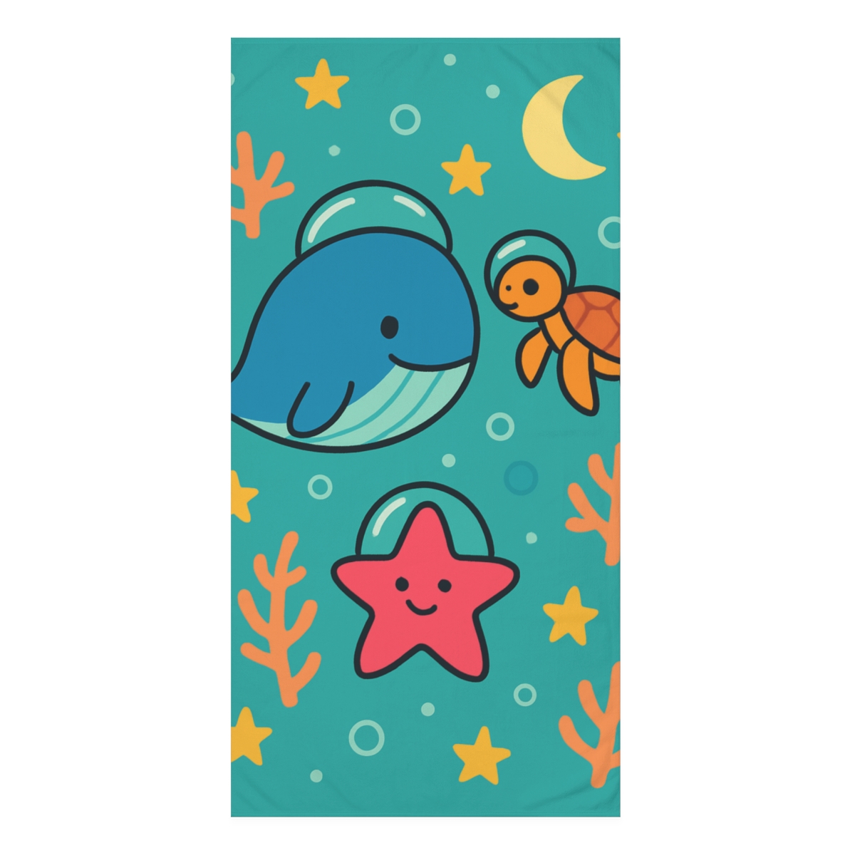 Starry Ocean Explorers comfortable face towels