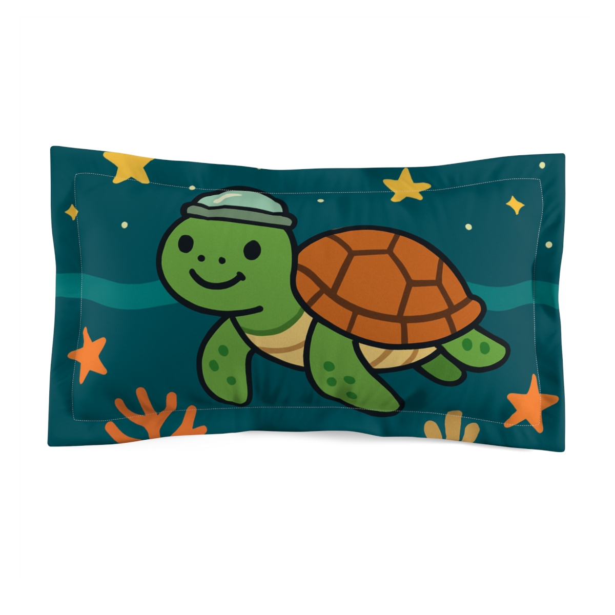 Starry Sea Turtle Expedition personalized decorative pillows
