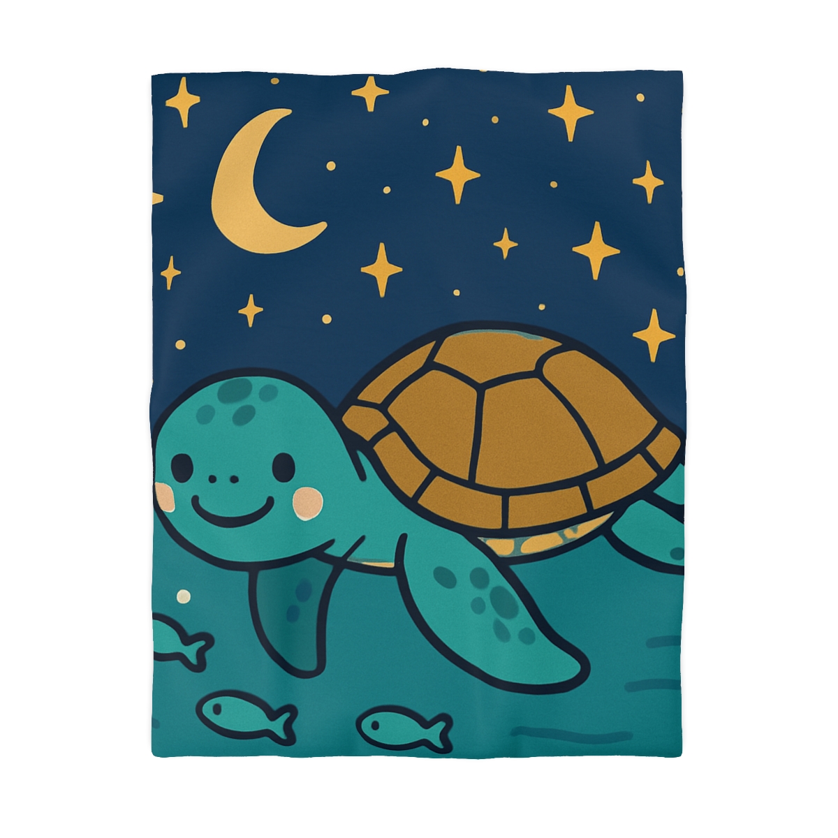 Starry Sea Turtle Voyage warm winter duvets