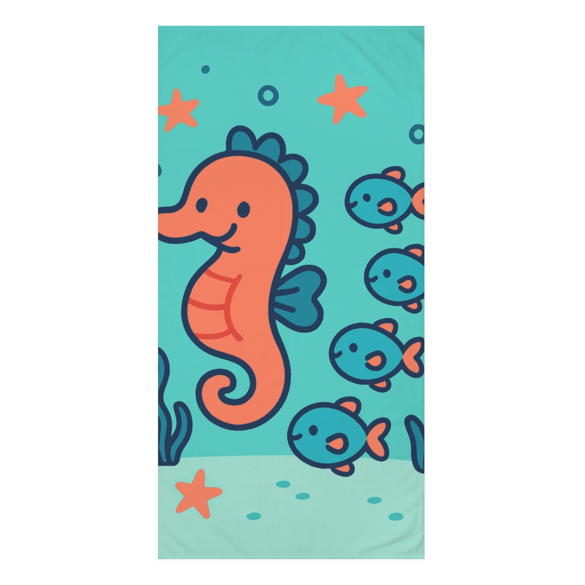 Starry Seahorse Parade unique gift towels