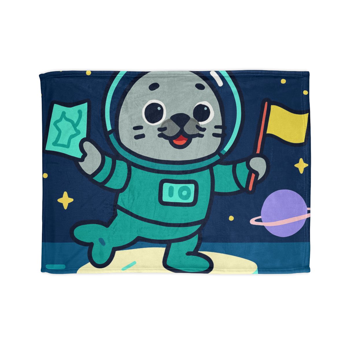 Starry Seal Explorer stylish throw blankets