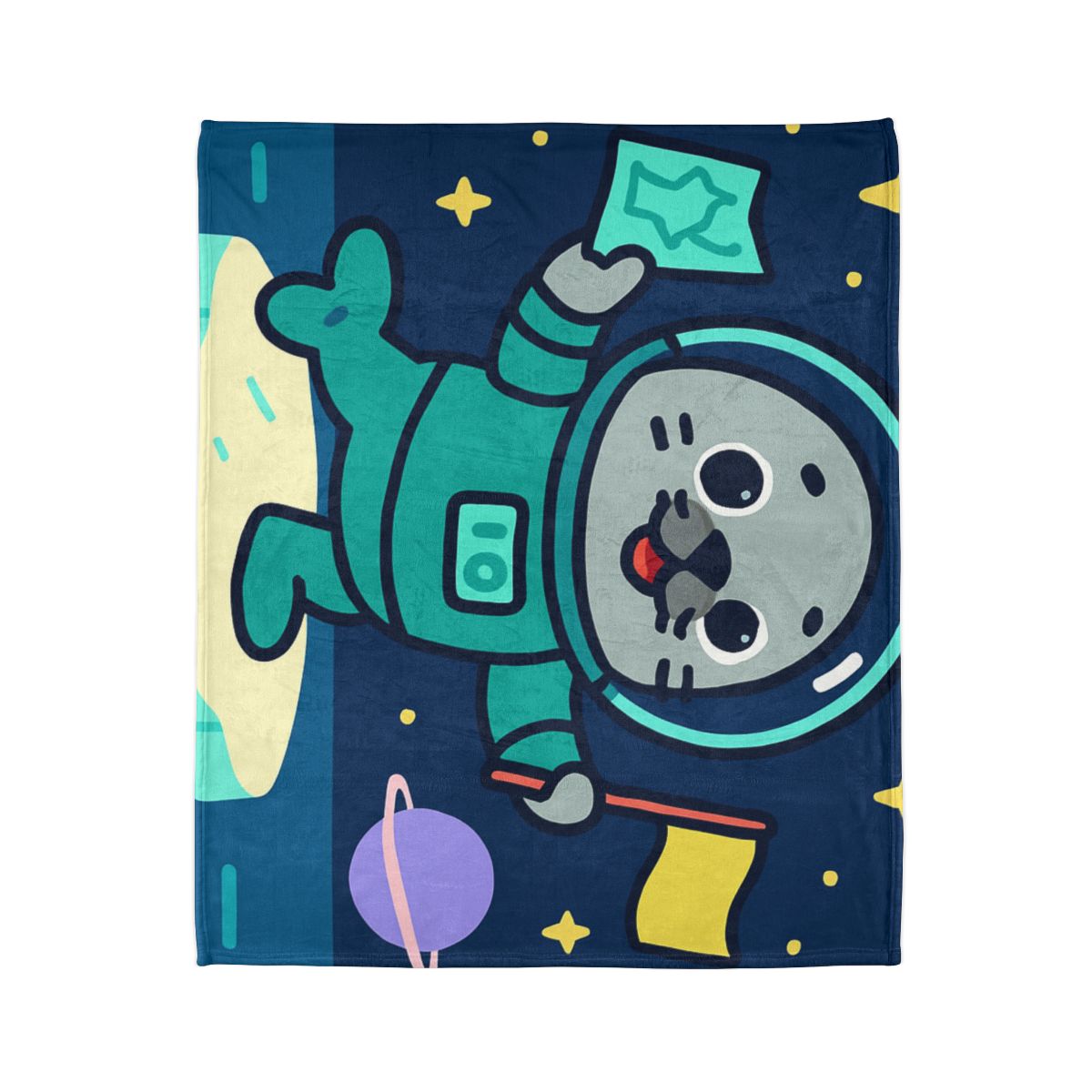 Starry Seal Explorer stylish throw blankets