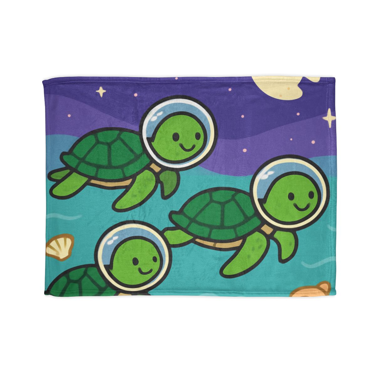 Starry Seas Turtle Team stylish throw blankets
