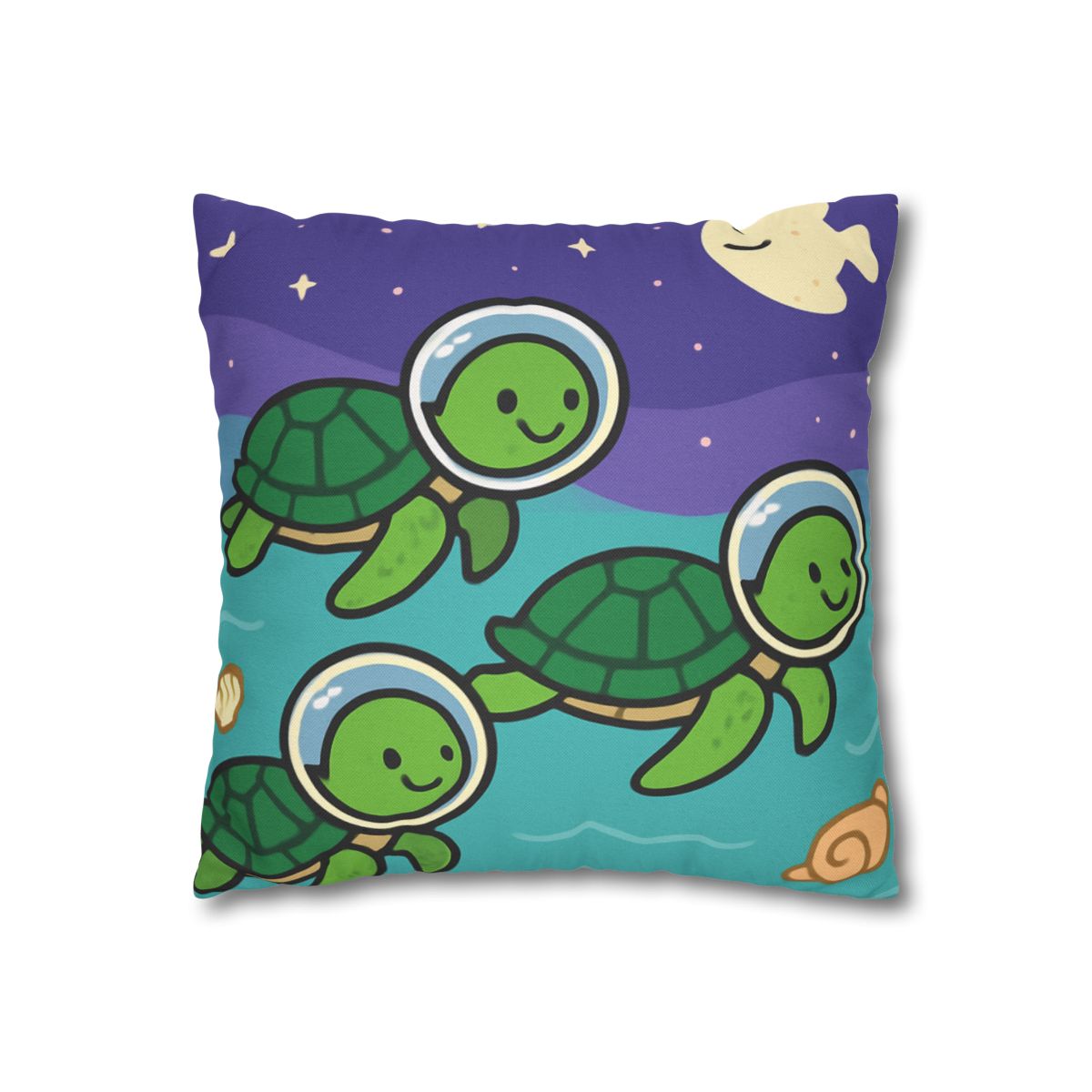 Starry Seas Turtle Team trendy patterned pillow cases
