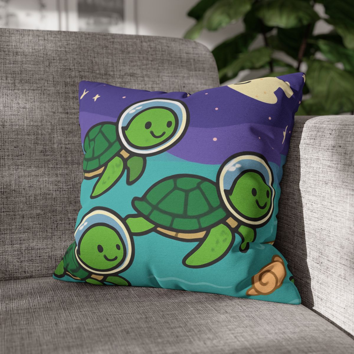 Starry Seas Turtle Team trendy patterned pillow cases