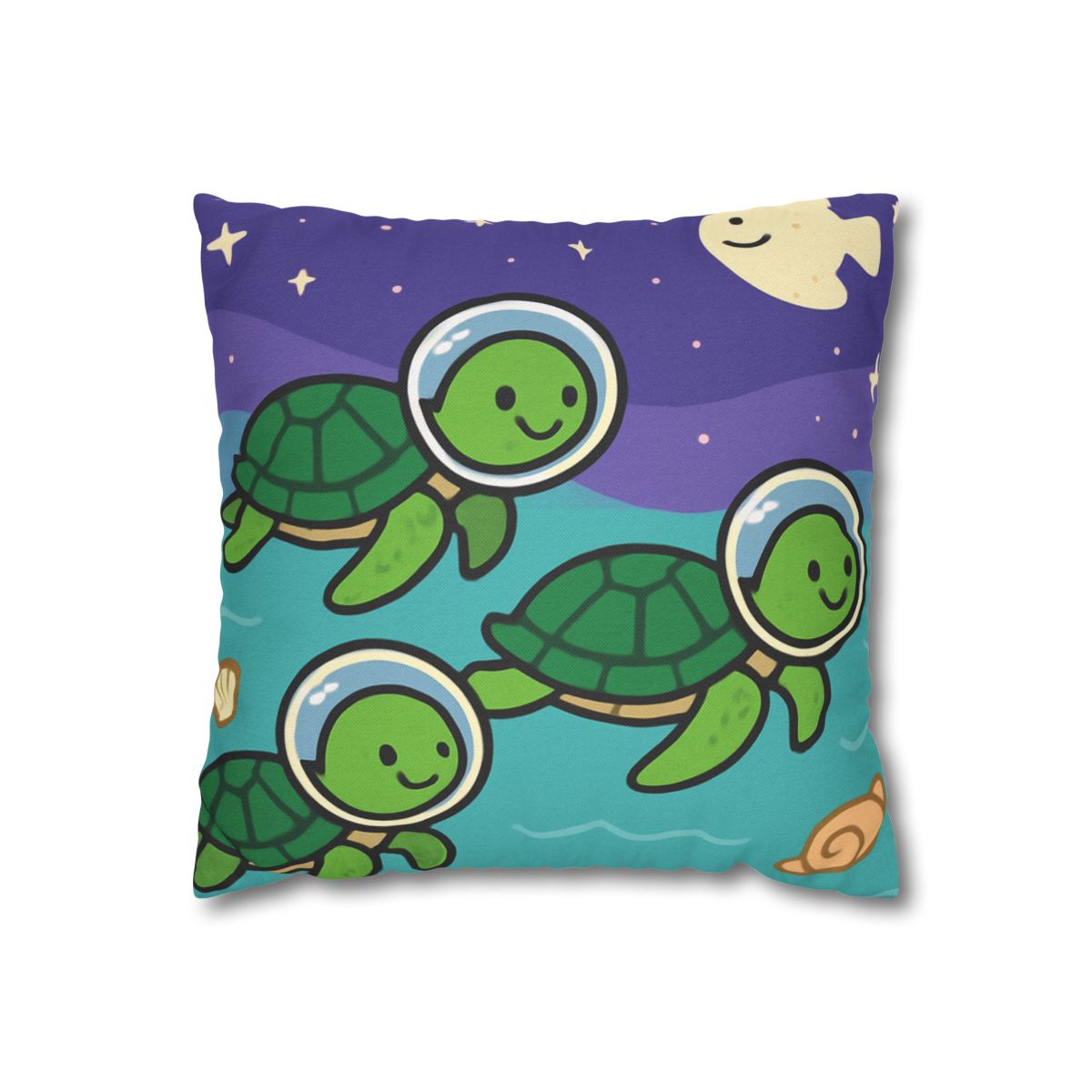 Starry Seas Turtle Team trendy patterned pillow cases
