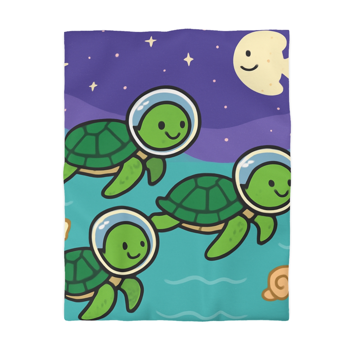 Starry Seas Turtle Team warm winter duvets