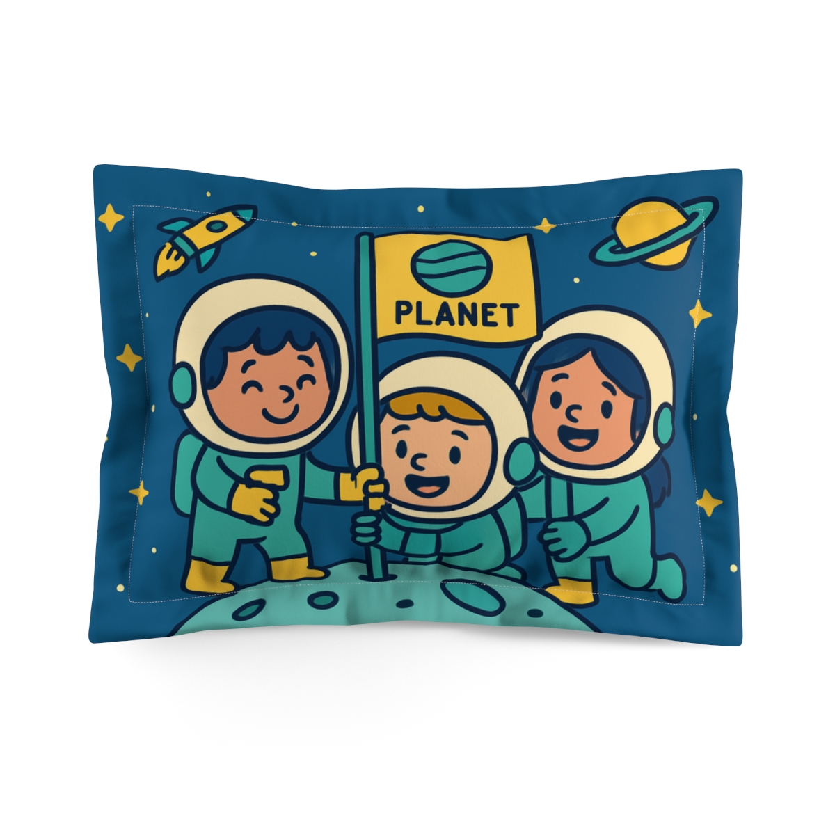 Starry Space Explorers soft plush pillows