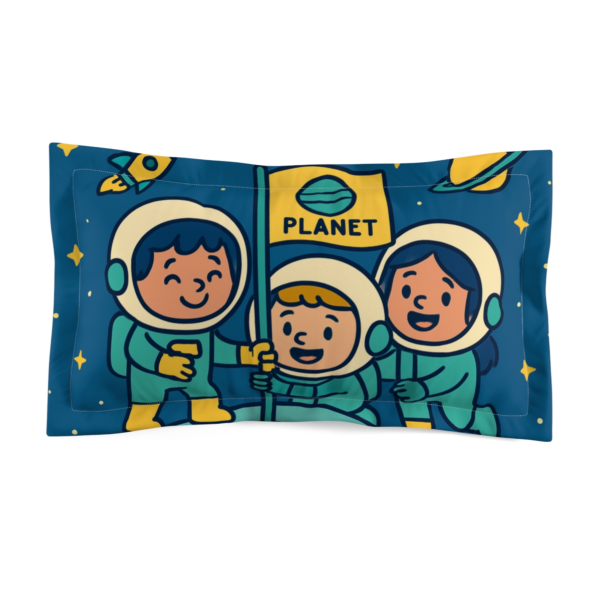 Starry Space Explorers soft plush pillows