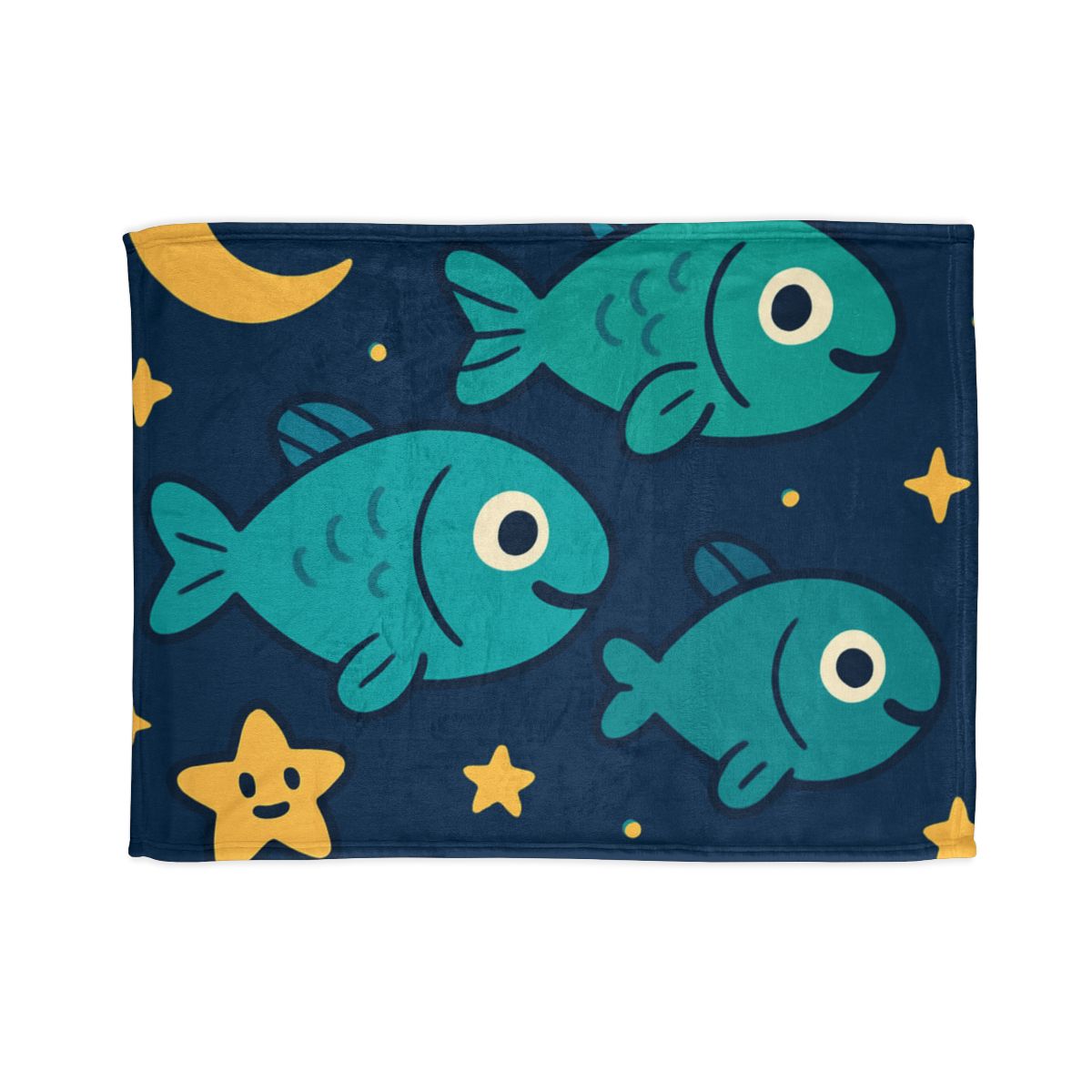 Starry Space Fish School designer printed blankets