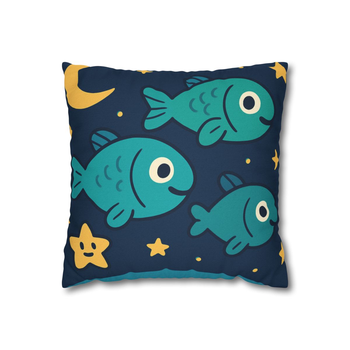 Starry Space Fish School soft cotton pillow cases