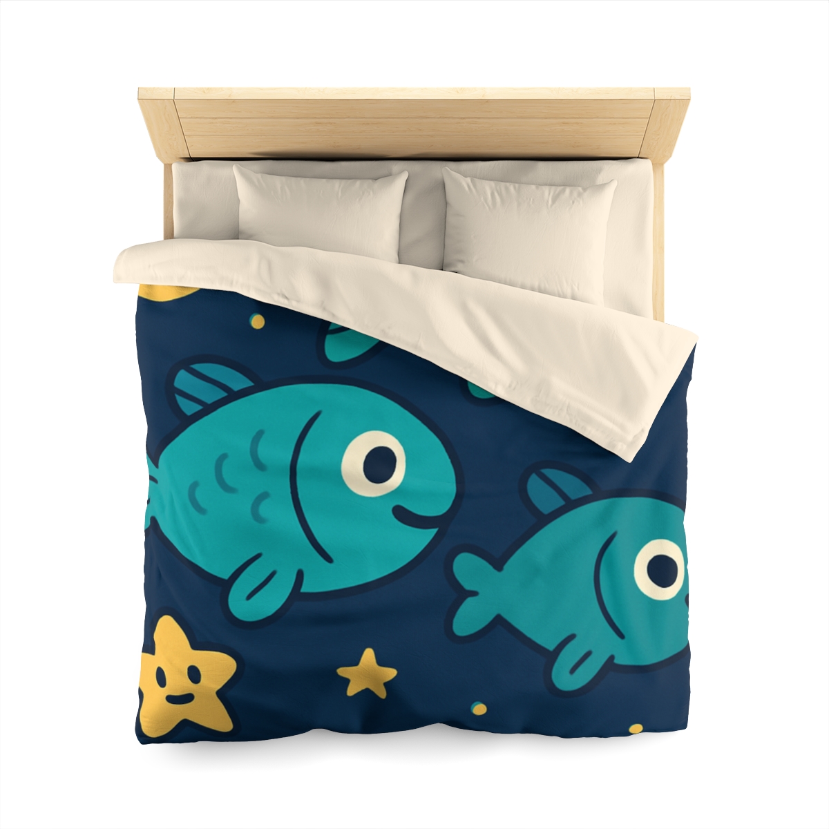 Starry Space Fish School unique patterned duvets