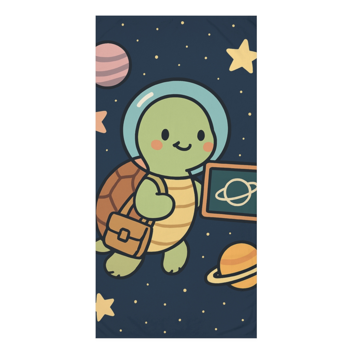 Starry Space Turtle School unique gift towels