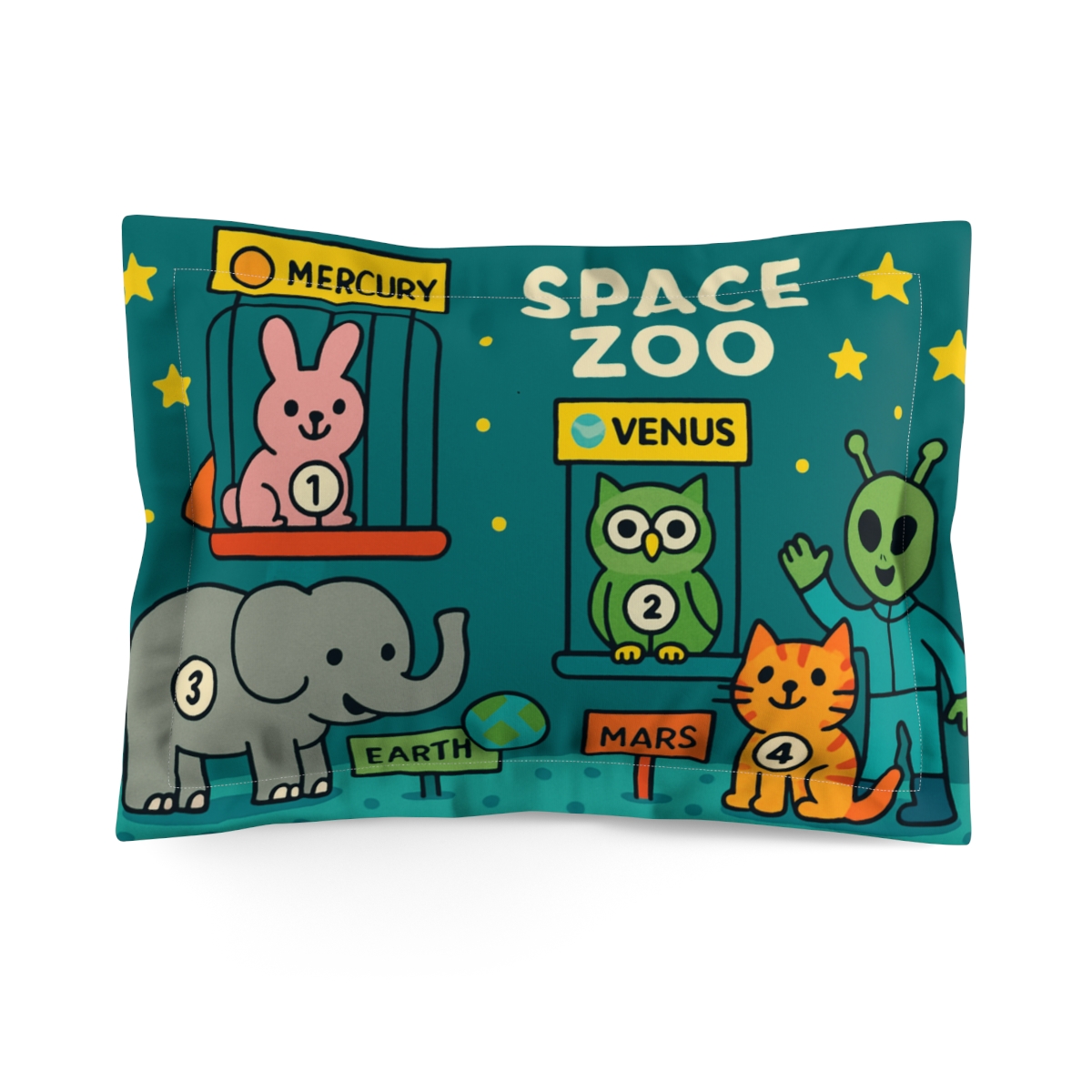 Starry Space Zoo personalized decorative pillows