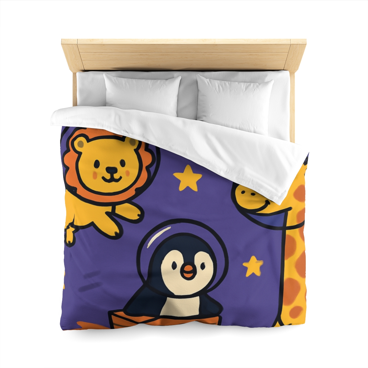 Starry Space Zoo personalized bedding duvets