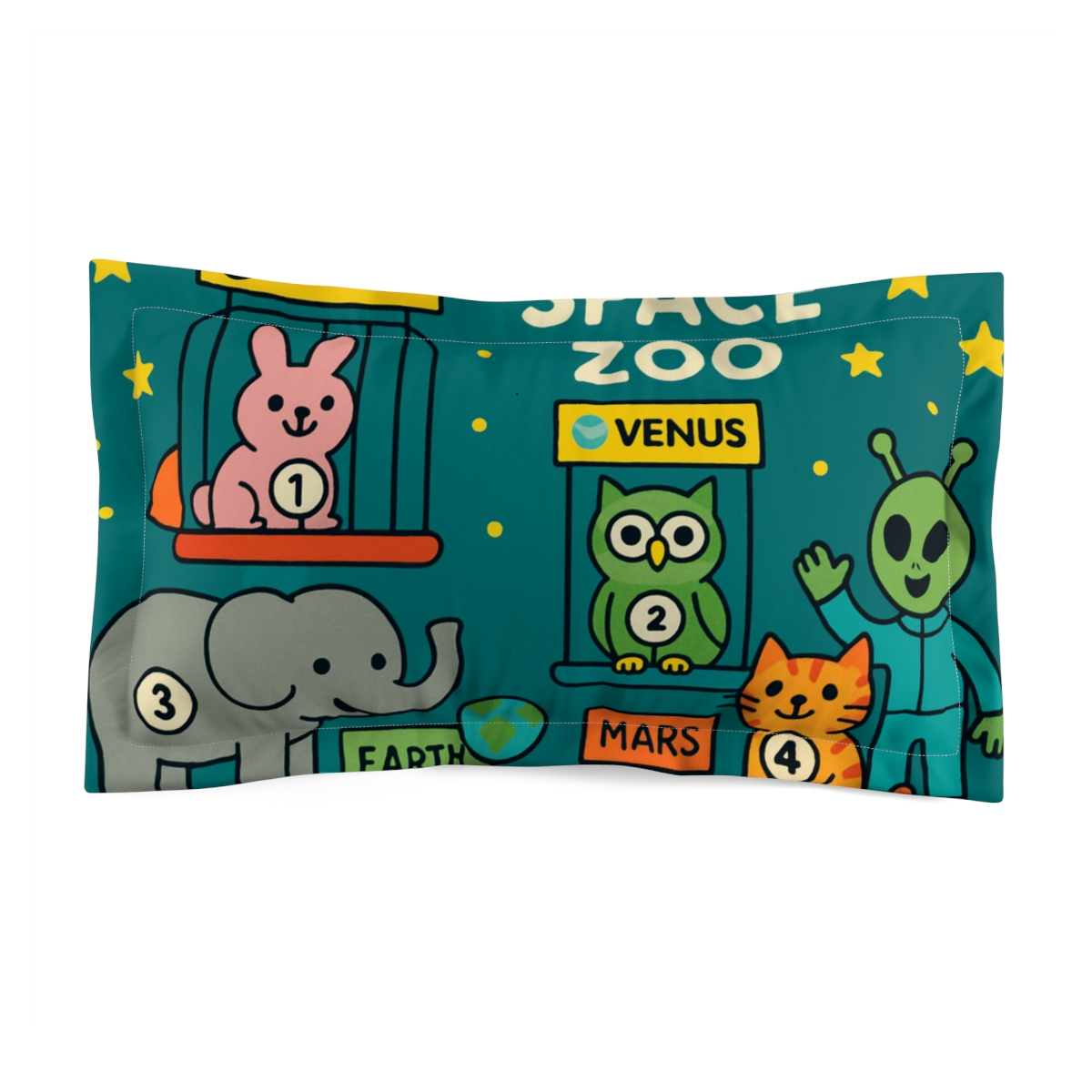 Starry Space Zoo personalized decorative pillows