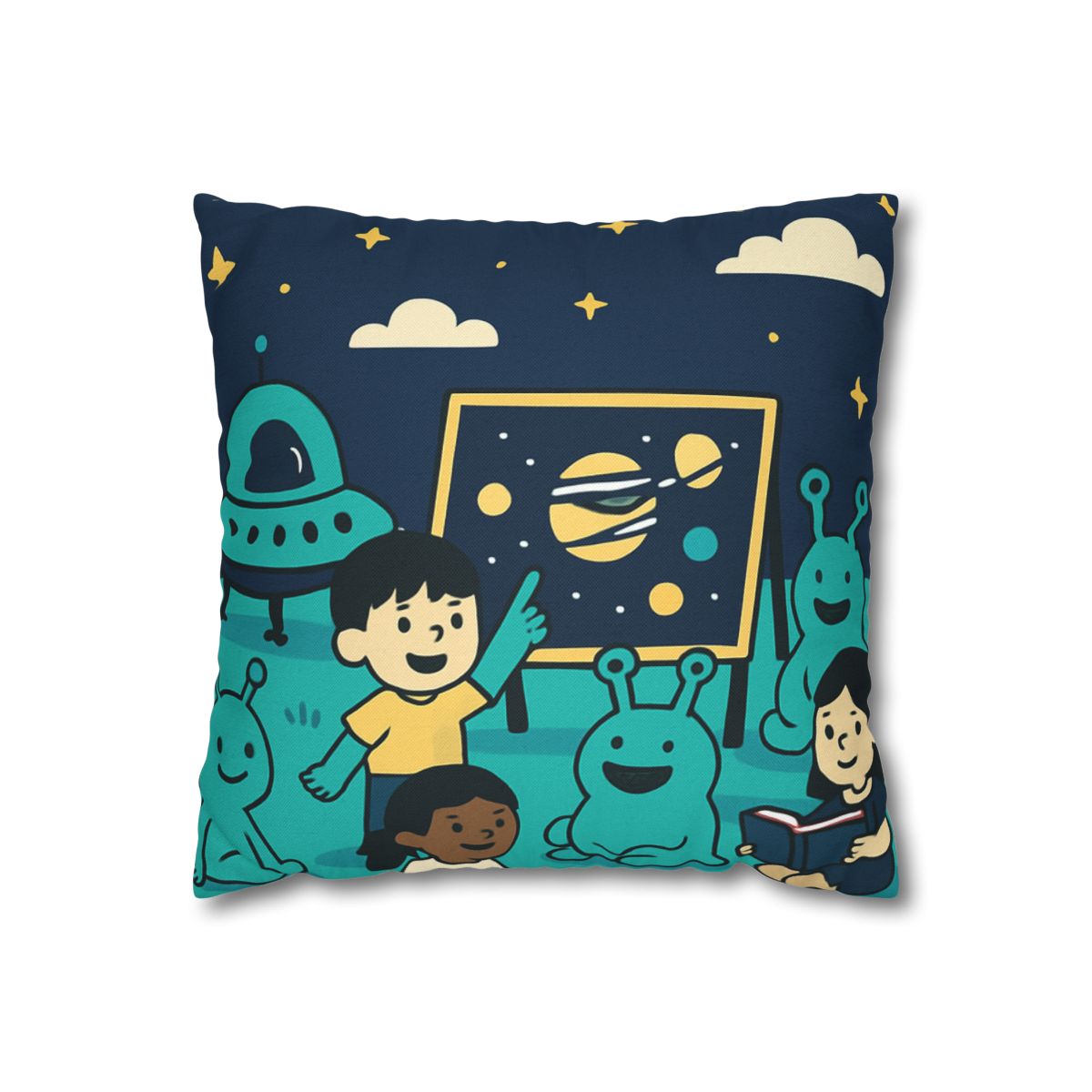Starship Schoolyard personalized pillow covers