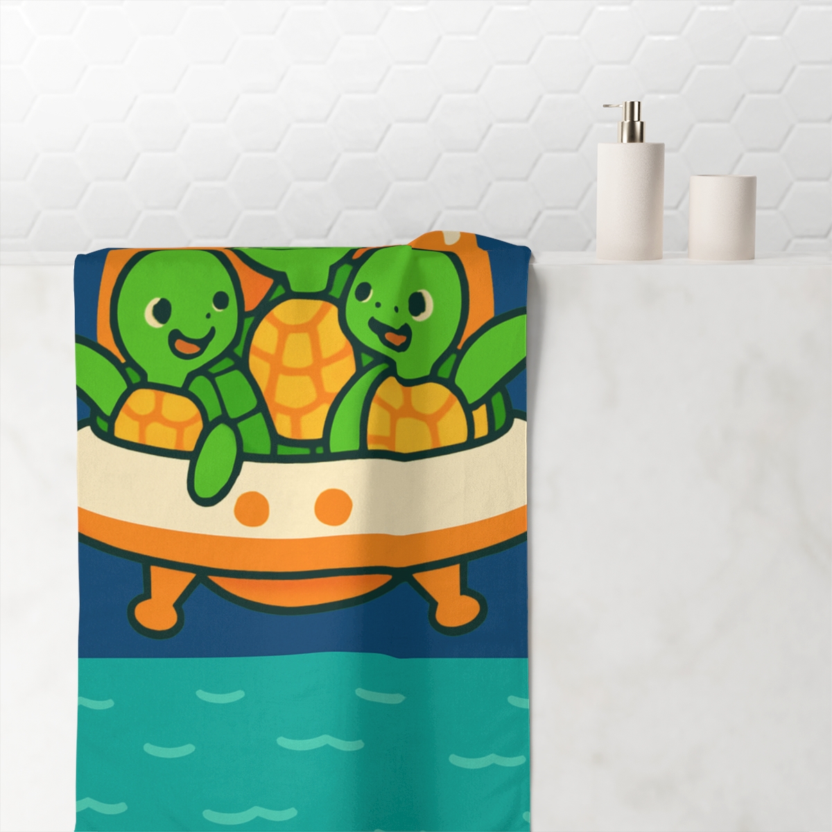 Starship Sea Turtles stylish beach towels