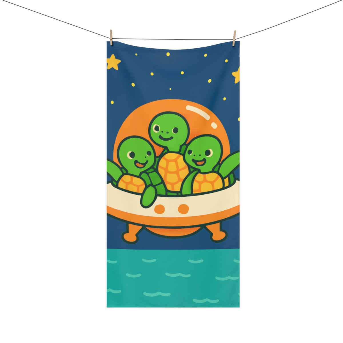 Starship Sea Turtles stylish beach towels