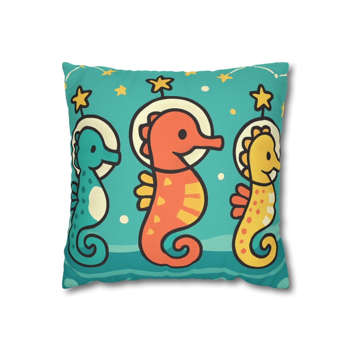 Starship Seahorse Parade soft cotton pillow cases