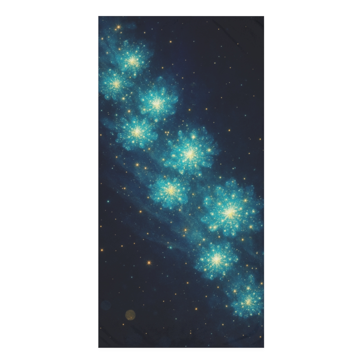 Stellar Bloom Cascade designer printed towels