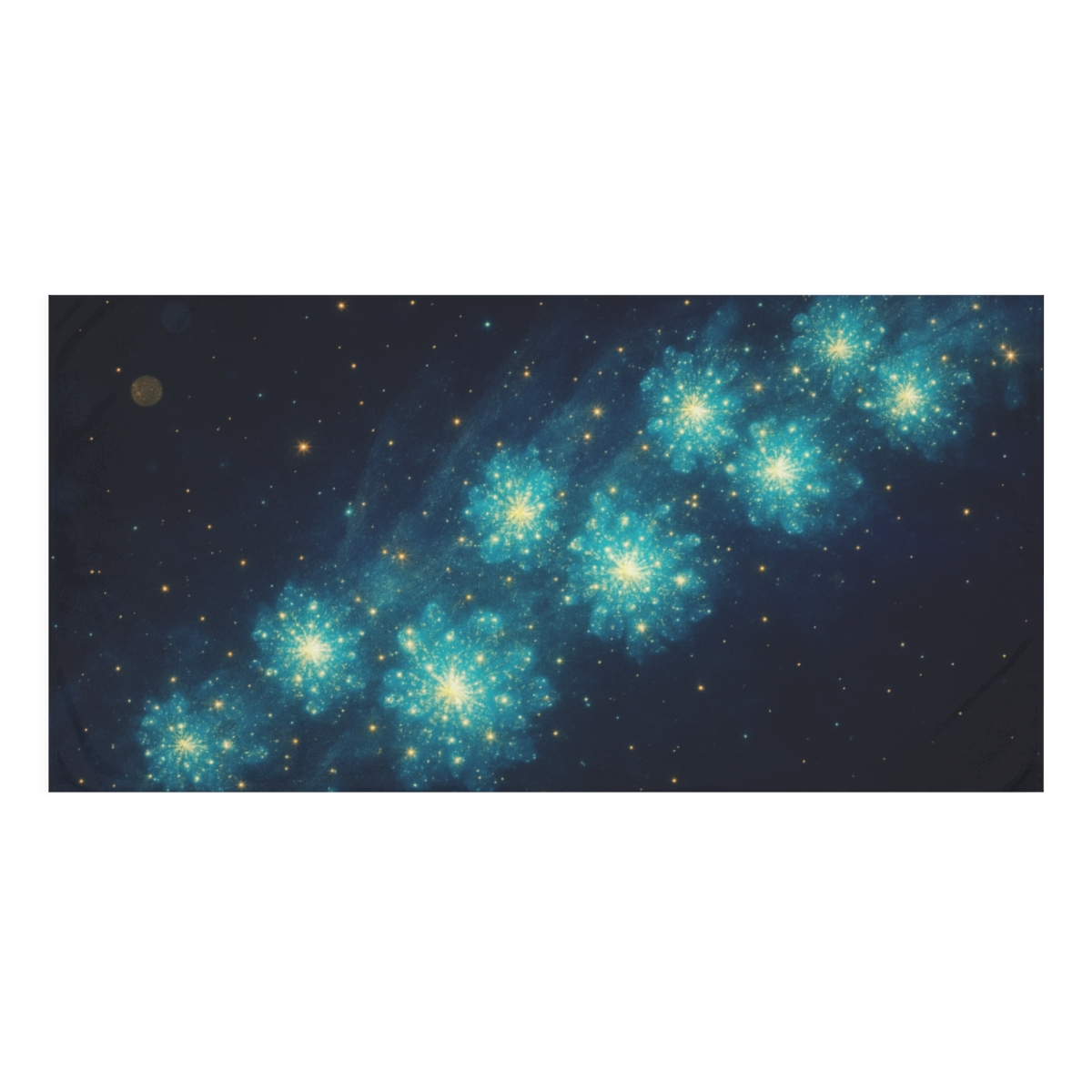 Stellar Bloom Cascade designer printed towels