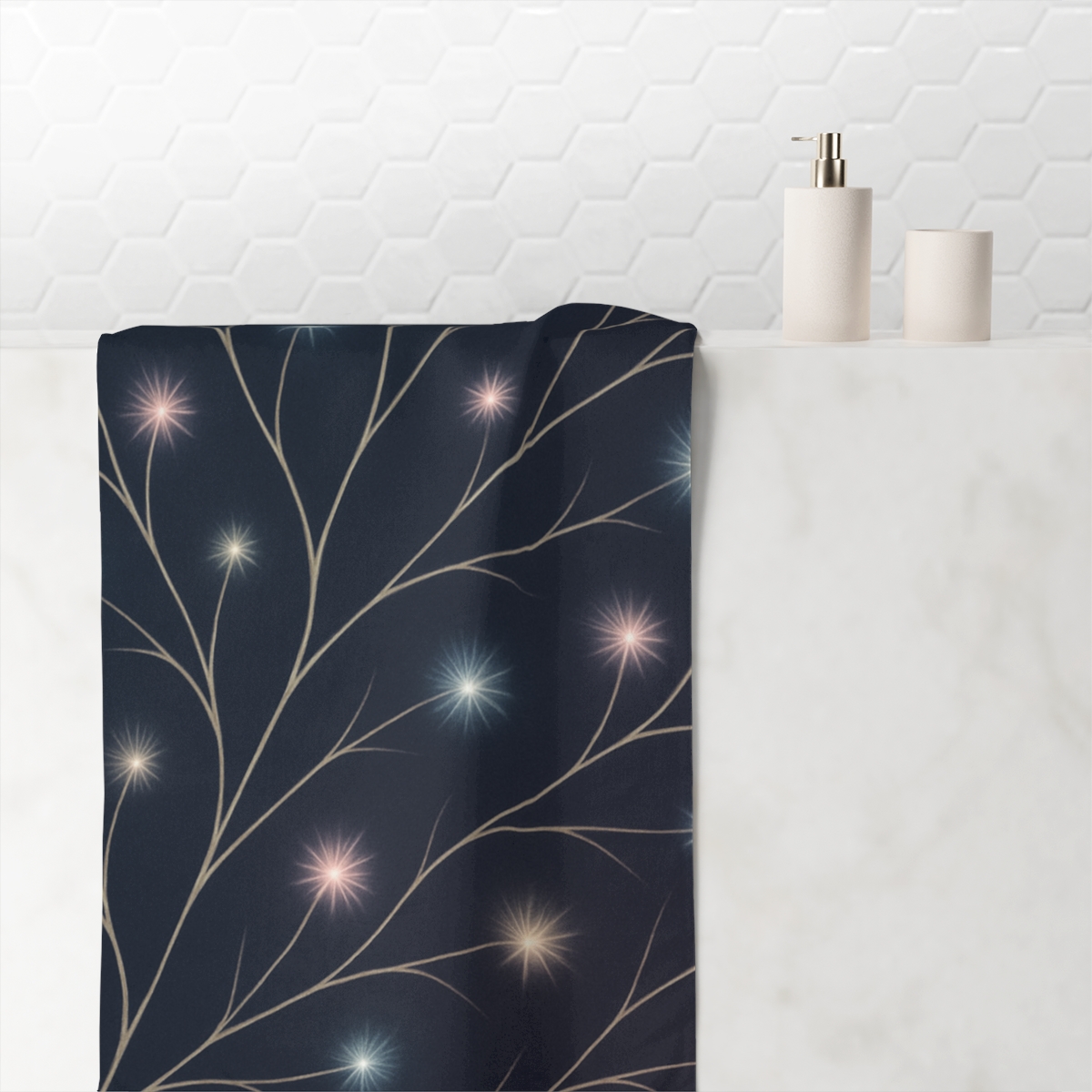 Stellar Bloom Lattice decorative home towels