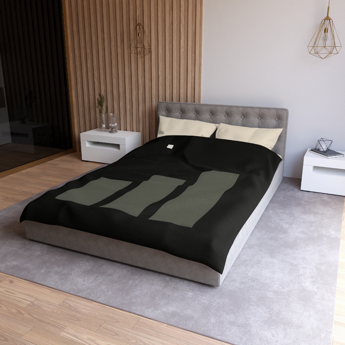 Stepped Bars Under Distant Star soft comforter duvets