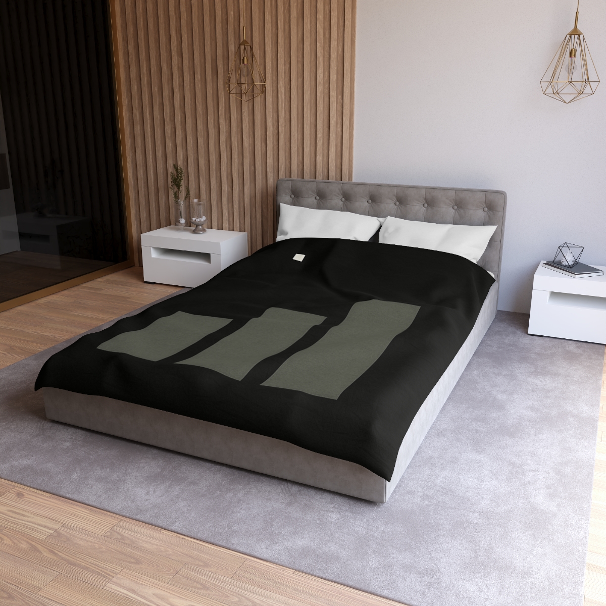 Stepped Bars Under Distant Star soft comforter duvets