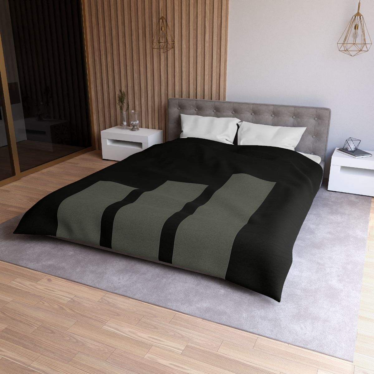 Stepped Bars Under Distant Star soft comforter duvets