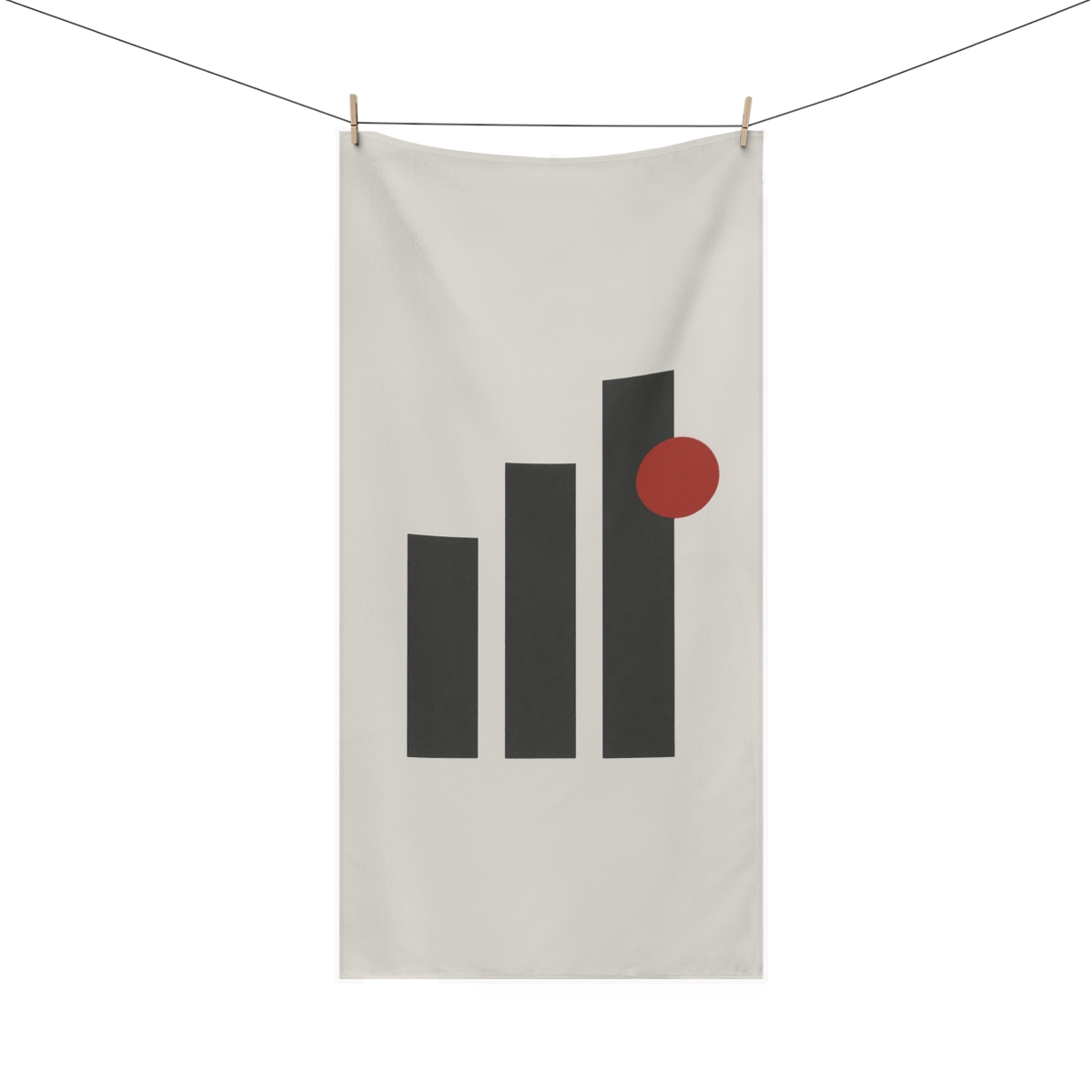 Stepped Bars With Tiny Eclipse designer printed towels