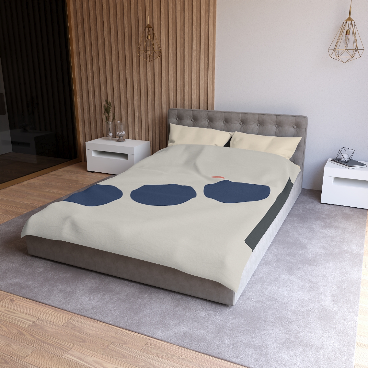 Stepped Circles And Side Bar personalized bedding duvets