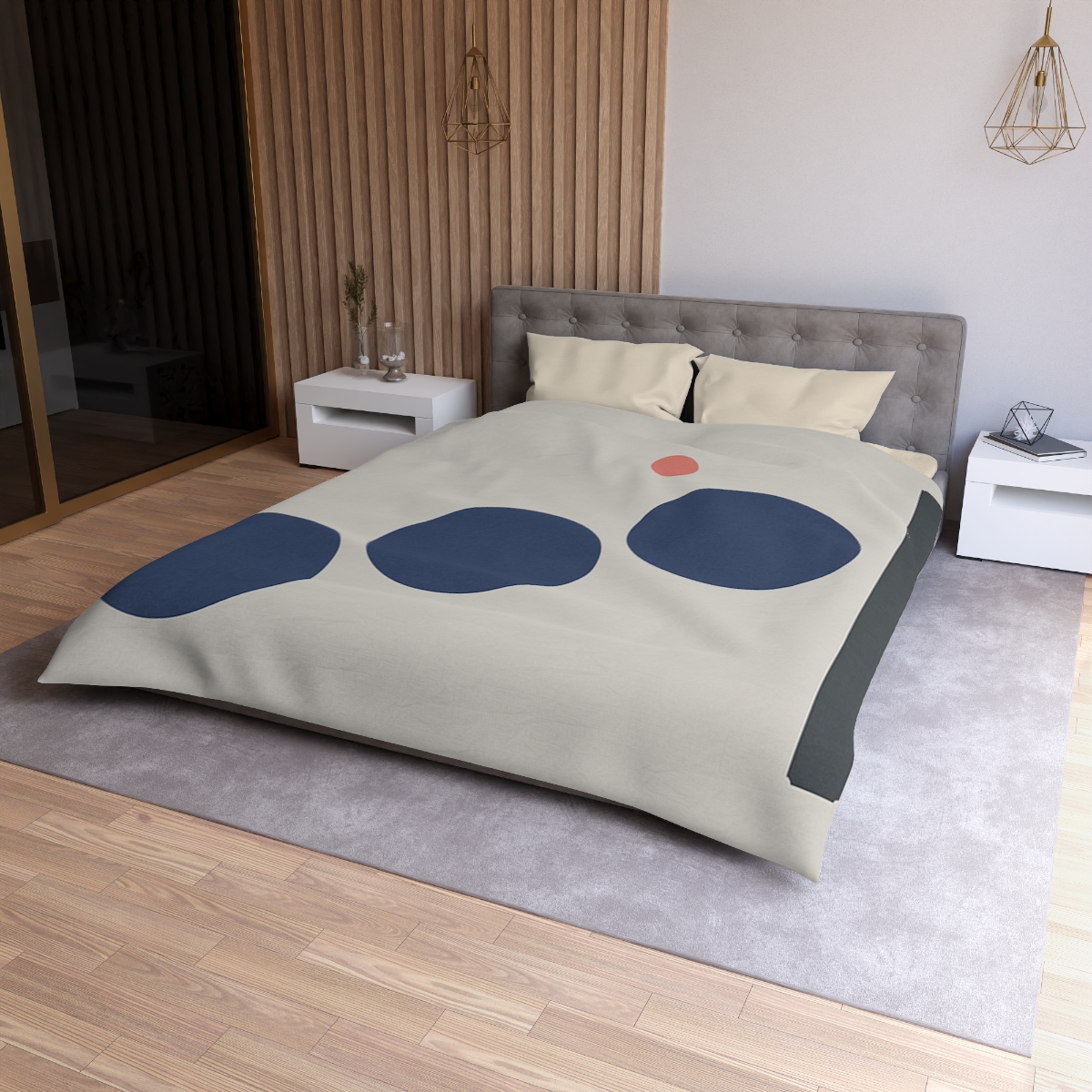 Stepped Circles And Side Bar personalized bedding duvets