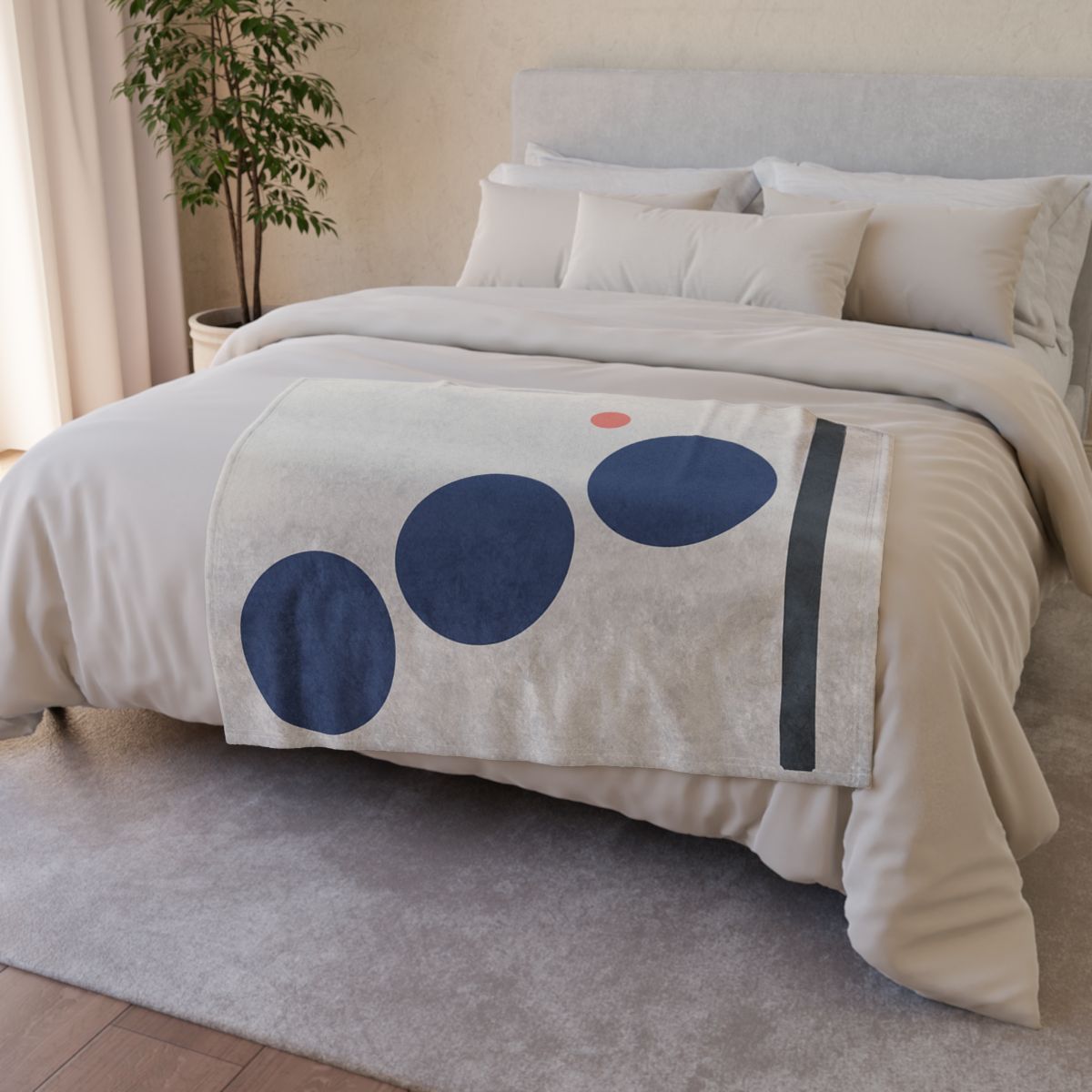 Stepped Circles And Side Bar stylish throw blankets