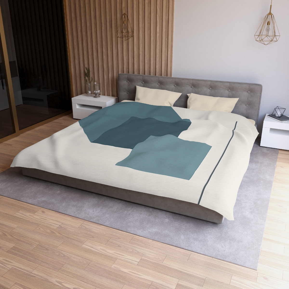 Stepped Rectangle Orbits personalized bedding duvets