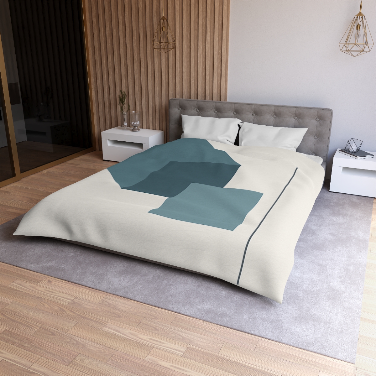 Stepped Rectangle Orbits personalized bedding duvets