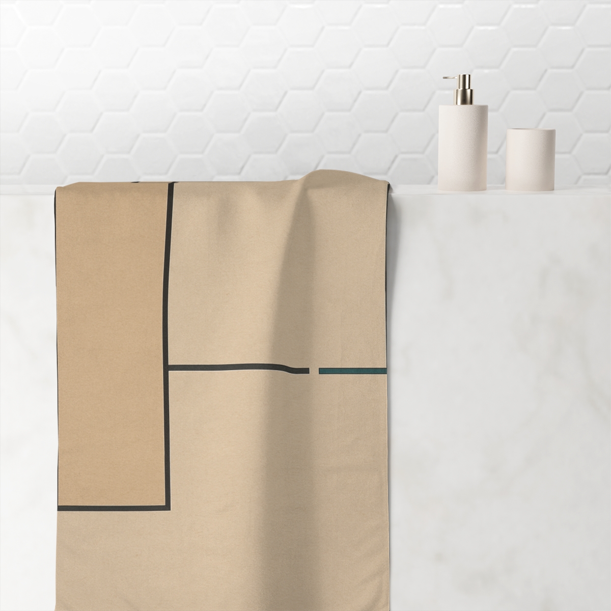 Stepped Trio And Open Window custom towels