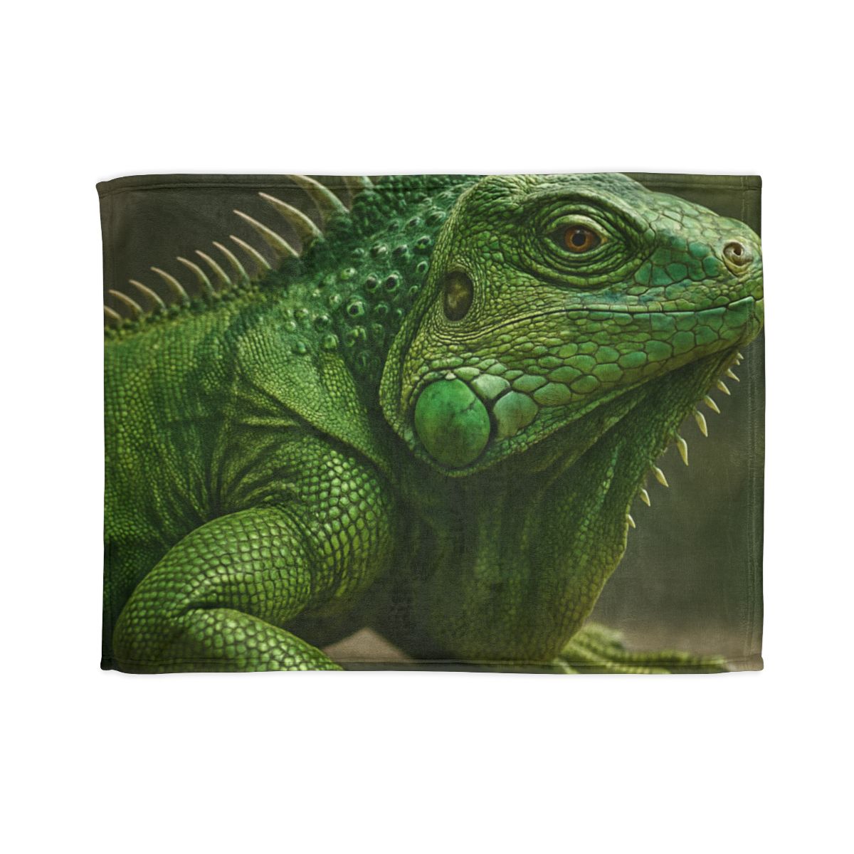 Stone Quiet Green Iguana personalized cozy blankets
